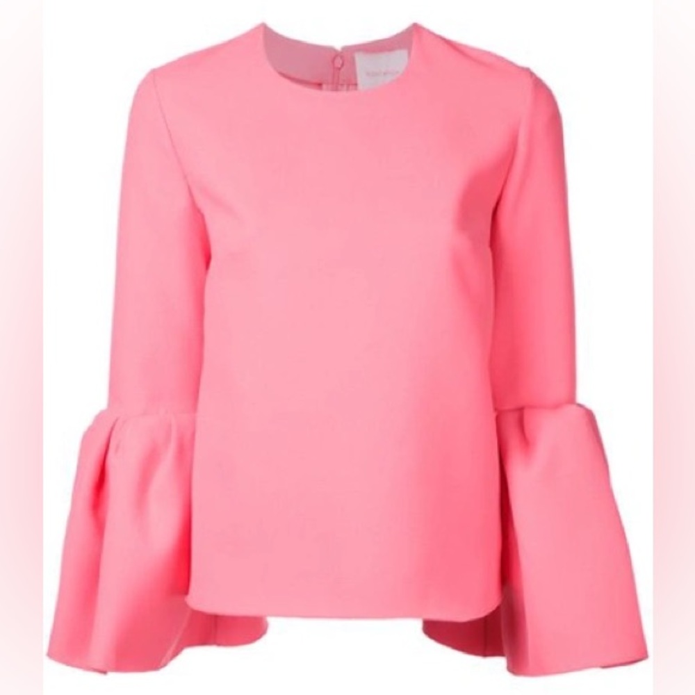 Roksanda Truffaut Pink Bell Sleeve Blouse Top UK8